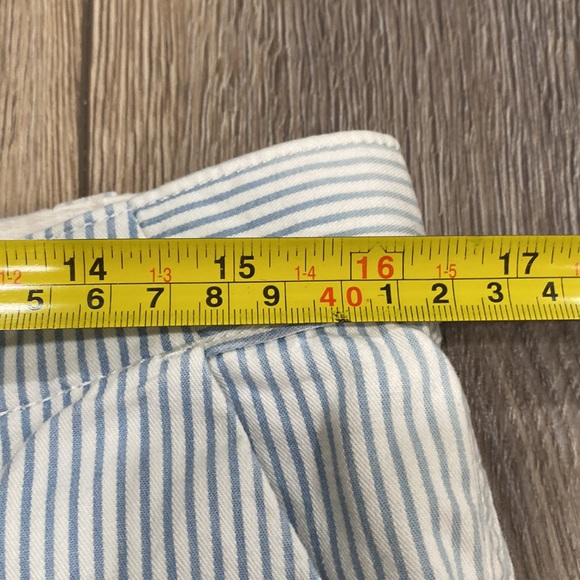 NWOT GAP Blue White Striped Cropped Pants Sz 8 - Picture 10 of 16